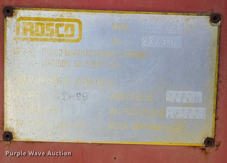 image for item EB1321 1995 Ford F800 oil distributor truck