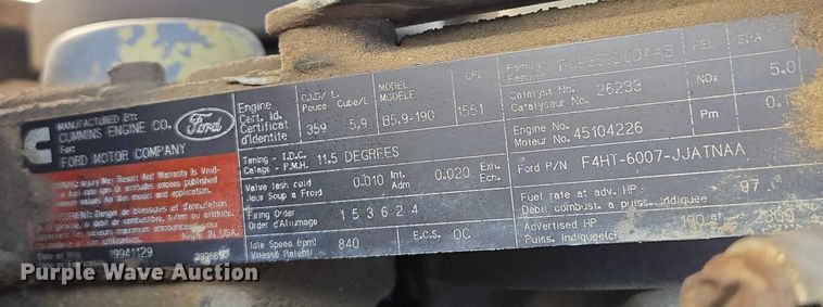 image for item EB1321 1995 Ford F800 oil distributor truck