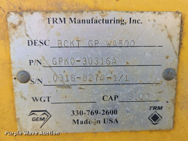 image for item EB1351 2016 Komatsu WA500-8 wheel loader