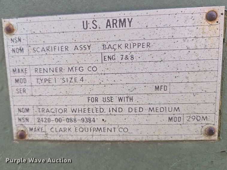 image for item EB1355 1967 Clark 290M scraper