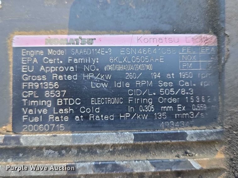 image for item EB1358 2006 Komatsu PC300HD-7E0 excavator
