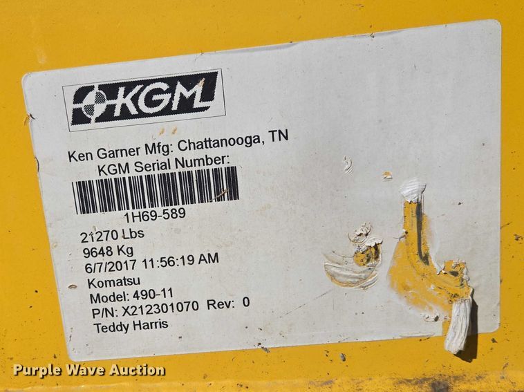 image for item EB1359 2017 Komatsu PC490LC-11 excavator