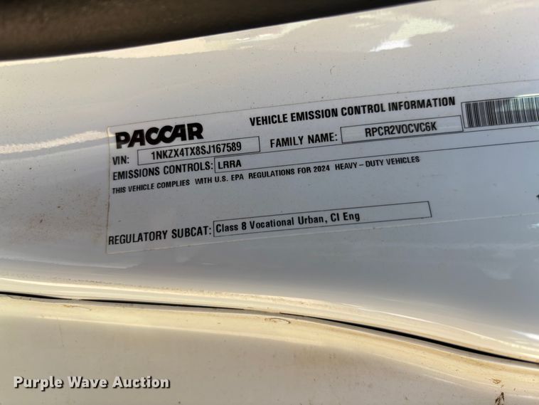 image for item EB6490 2025 Kenworth T880 dump truck