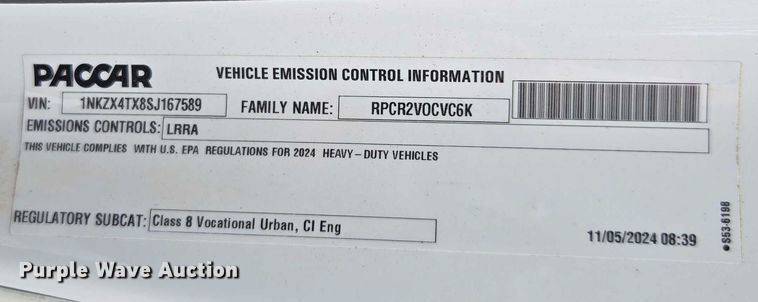 image for item EB6490 2025 Kenworth T880 dump truck