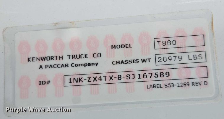image for item EB6490 2025 Kenworth T880 dump truck