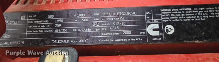 image for item EB6491 2025 Kenworth T880 dump truck