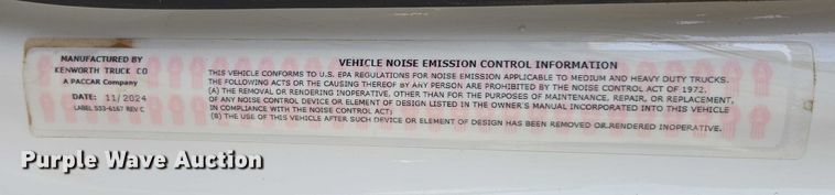 image for item EB6491 2025 Kenworth T880 dump truck