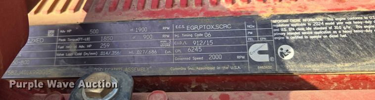 image for item EB6492 2025 Kenworth T880 dump truck