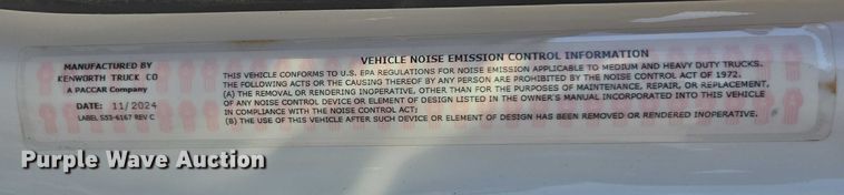 image for item EB6492 2025 Kenworth T880 dump truck