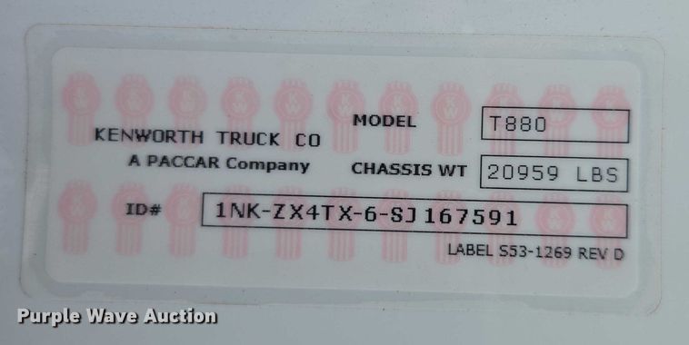 image for item EB6492 2025 Kenworth T880 dump truck