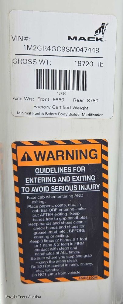 image for item EB6493 2025 Mack Granite dump truck