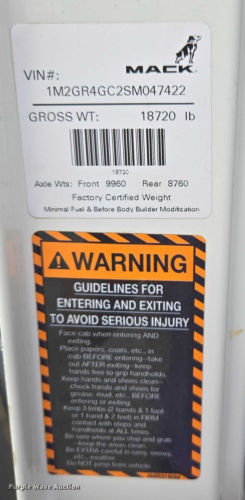 image for item EB6494 2025 Mack Granite dump truck