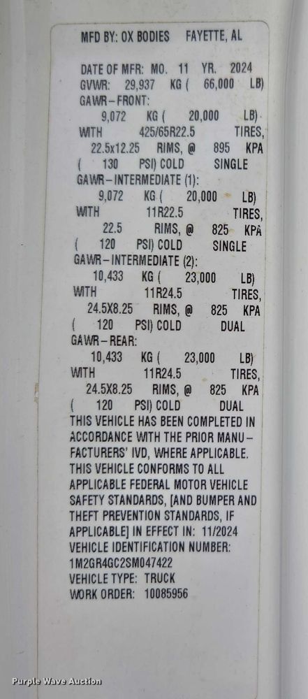 image for item EB6494 2025 Mack Granite dump truck