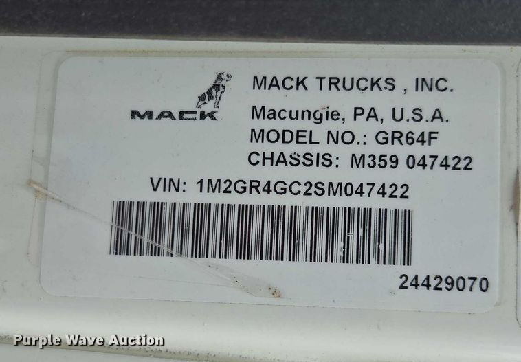 image for item EB6494 2025 Mack Granite dump truck