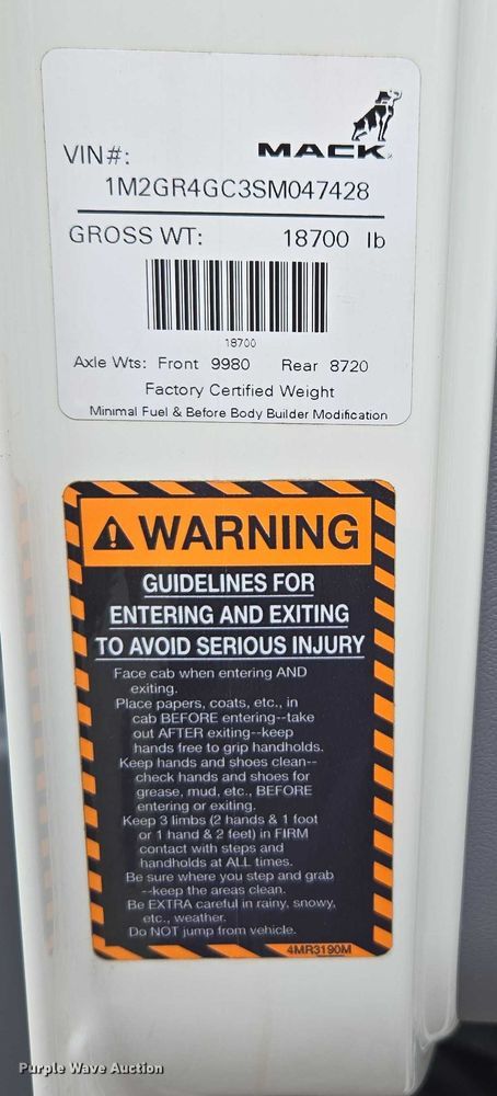 image for item EB6495 2025 Mack Granite dump truck