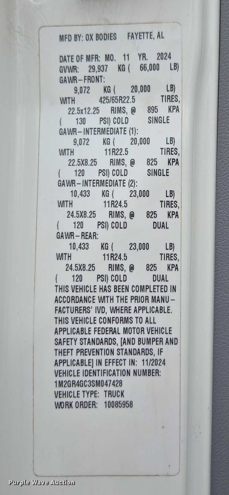 image for item EB6495 2025 Mack Granite dump truck