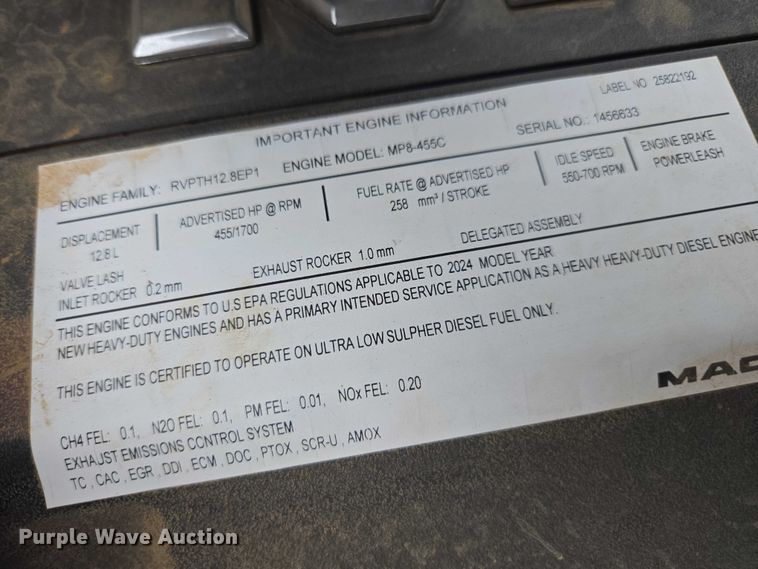 image for item EB6496 2025 Mack Granite dump truck