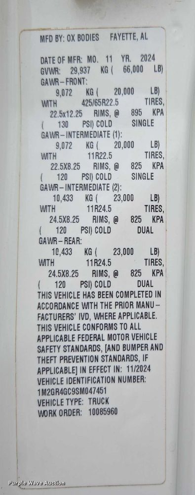 image for item EB6496 2025 Mack Granite dump truck