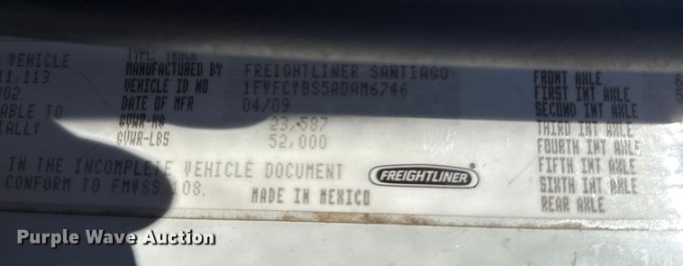 image for item EC4564 2010 Freightliner M2 crane truck