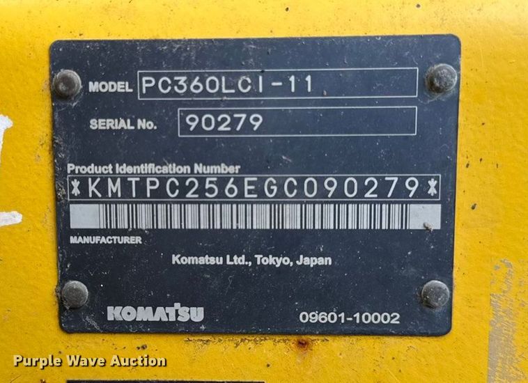 image for item EC4569 2017 Komatsu PC360LI-11 excavator