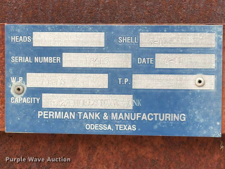 image for item ED5136 2001 Permian Tank fuel tank
