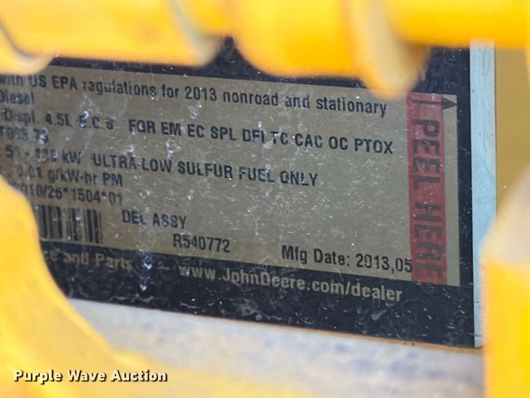 image for item ED5138 2013 John Deere 310K backhoe