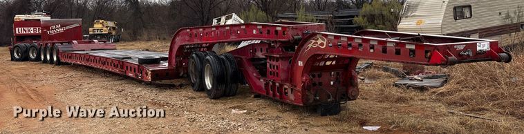 image for item EE0097 1986 Siebert lowboy equipment trailer