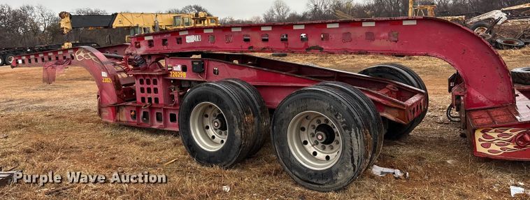 image for item EE0097 1986 Siebert lowboy equipment trailer