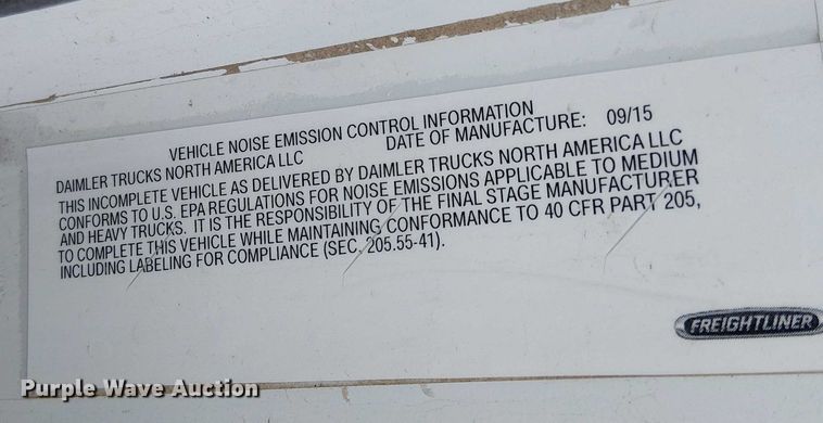 image for item EE5168 2016 Wayne Freightliner M2 street sweeper truck