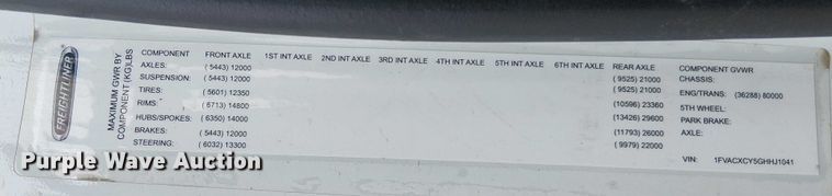 image for item EE5168 2016 Wayne Freightliner M2 street sweeper truck