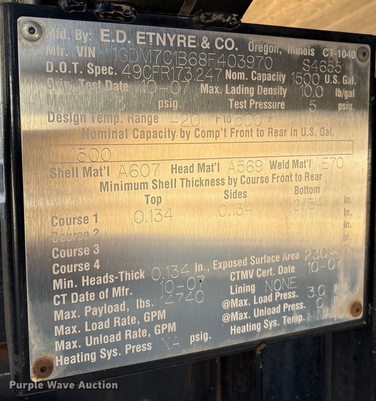 image for item EF0989 2008 GMC C7 oil distributor truck