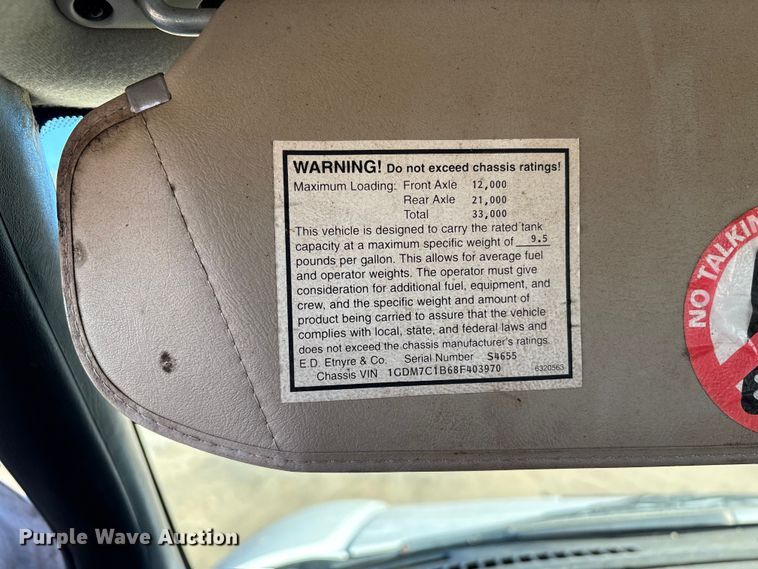 image for item EF0989 2008 GMC C7 oil distributor truck