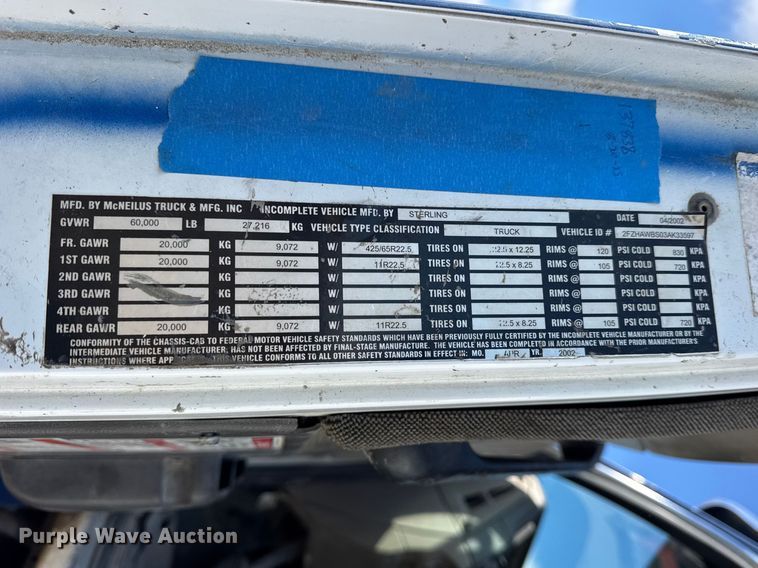 image for item EF2436 2003 Sterling L-Line ready mix truck