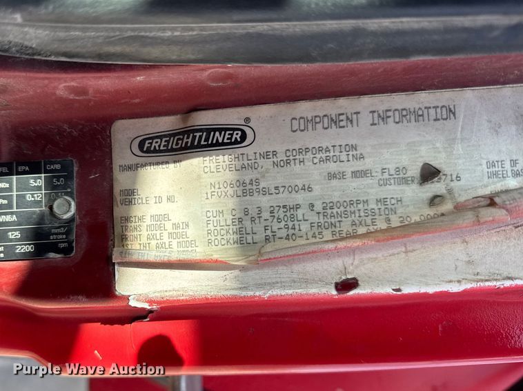 image for item EF2438 1995 Freightliner FL80 dump truck