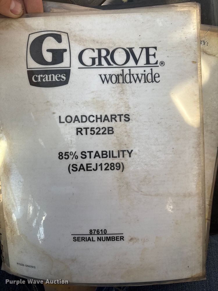 image for item EF6323 1998 Grove RT522B crane