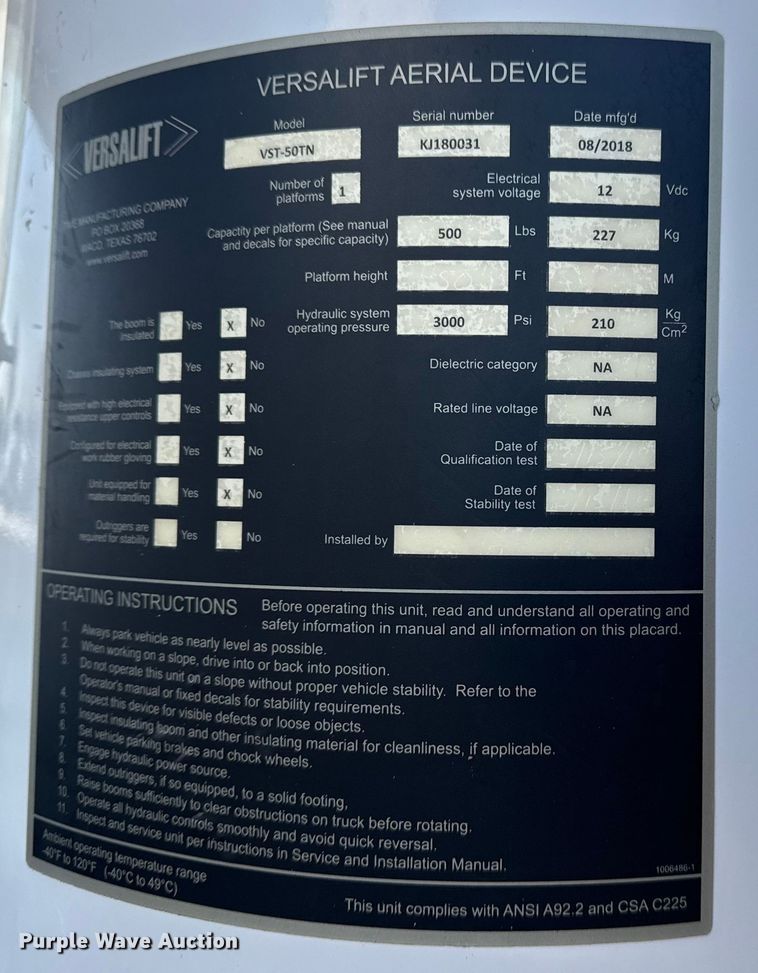 image for item EG2023 2019 Ford F550 Super Duty XL bucket truck