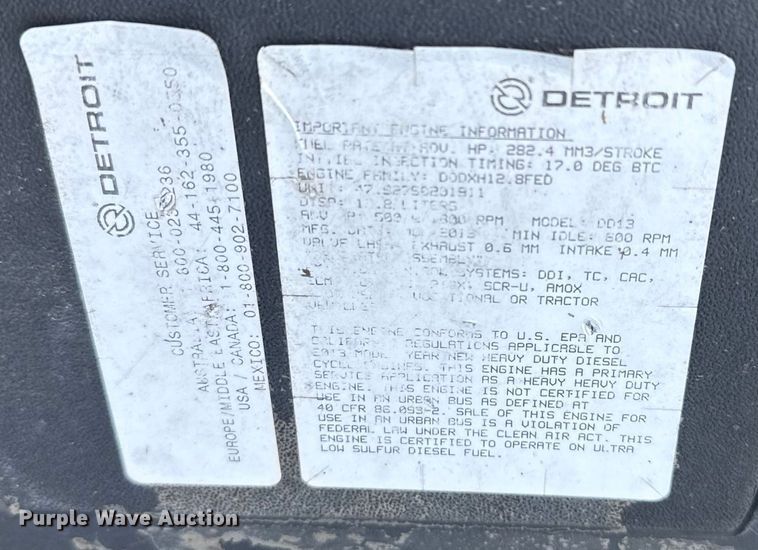 image for item EG2090 2014 Freightliner 114SD vacuum truck