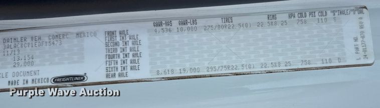 image for item EG2095 2014 Freightliner Business Class M2 utility / service truck