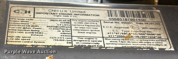 image for item EG2097 New Holland LB75B backhoe