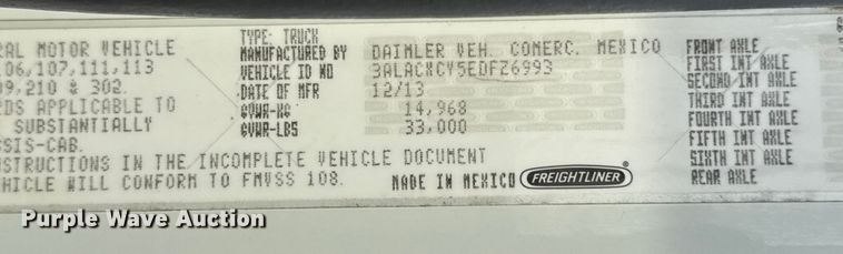 image for item EG2102 2014 Freightliner Business Class M2 utility / service truck