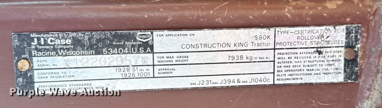 image for item EG2103 Case 580K 