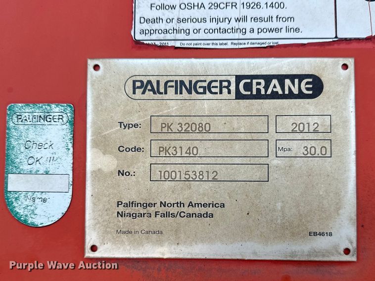 image for item EG2122 2013 Kenworth T800 crane truck