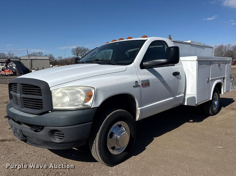 image for item EG2123 2009 Dodge Ram 3500 utility bed pickup truck