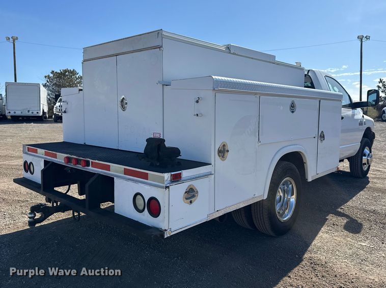 image for item EG2123 2009 Dodge Ram 3500 utility bed pickup truck