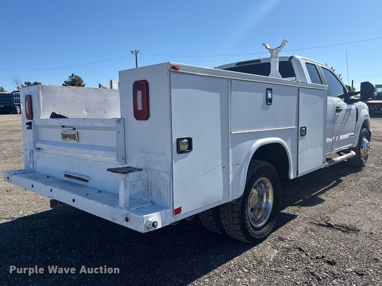 image for item EG2143 2017 Ford F350 Super Duty XL Ext. Cab utility bed pickup truck