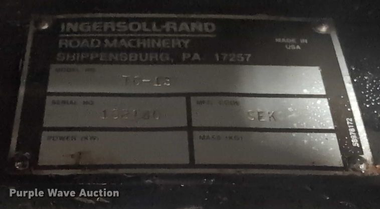 image for item EG2693 Ingersoll Rand TC-13 trench compactor