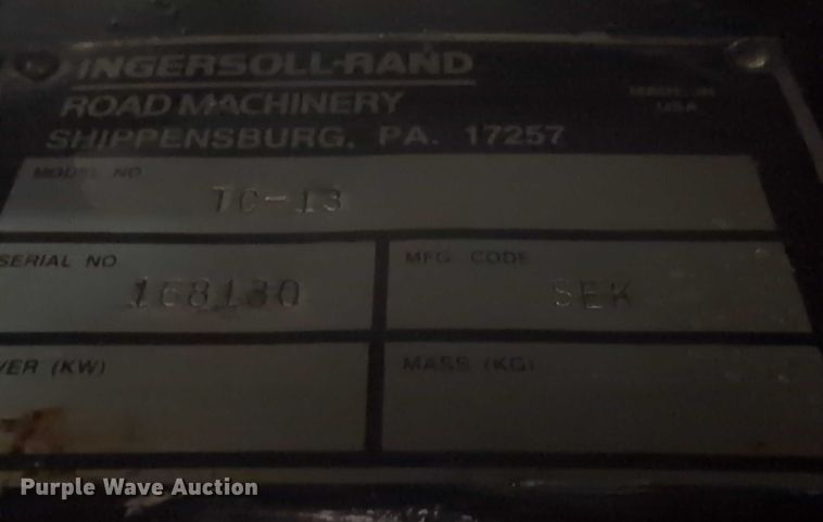 image for item EG2693 Ingersoll Rand TC-13 trench compactor