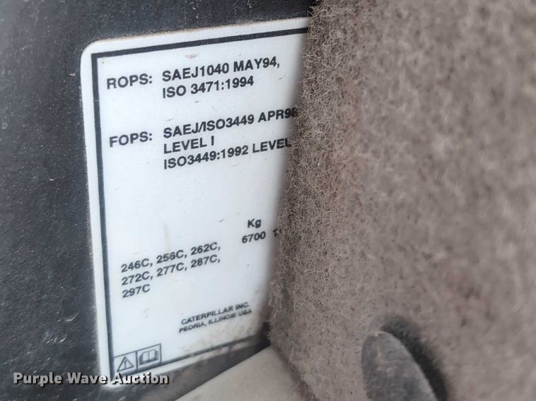 image for item EG2699 2012 Caterpillar 289C2 tracked skid steer loader