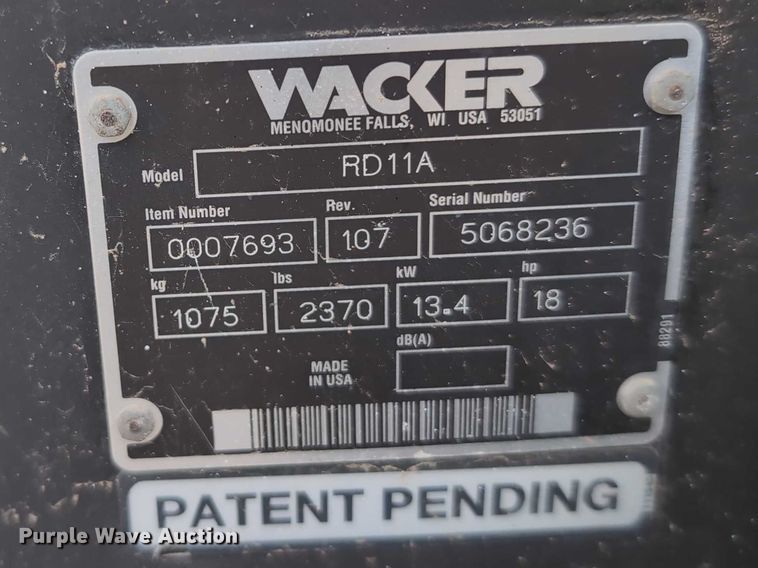 image for item EG2711 1999 Wacker RD11A double drum roller