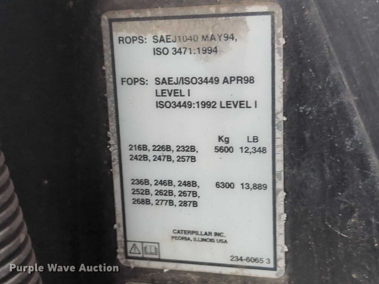 image for item EG2722 2007 Caterpillar 257B tracked skid steer loader